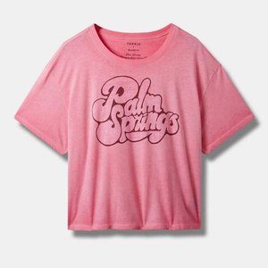 1X Torrid Pink Palm Springs California T-Shirt Tee 14-16 Plus